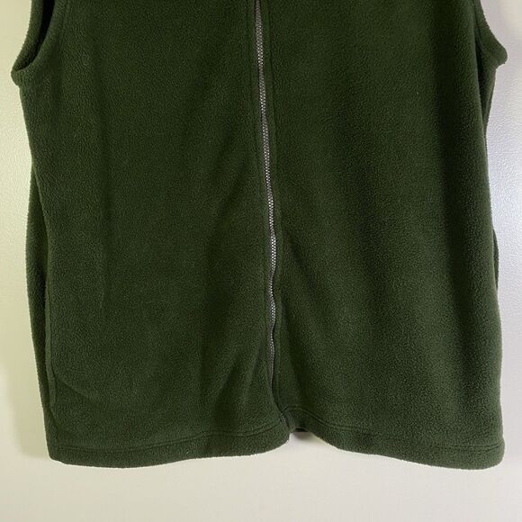 VTG Cityscape Men's XL Green Fleece Vest Full Zip 2 Horses Made Canada Foal - Picture 3 of 12